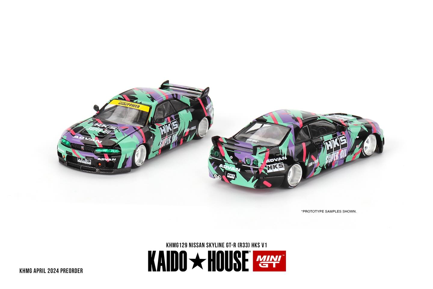 (Pre-Order) Nissan Skyline GT-R (R33) HKS V1 Kaido House x Mini GT