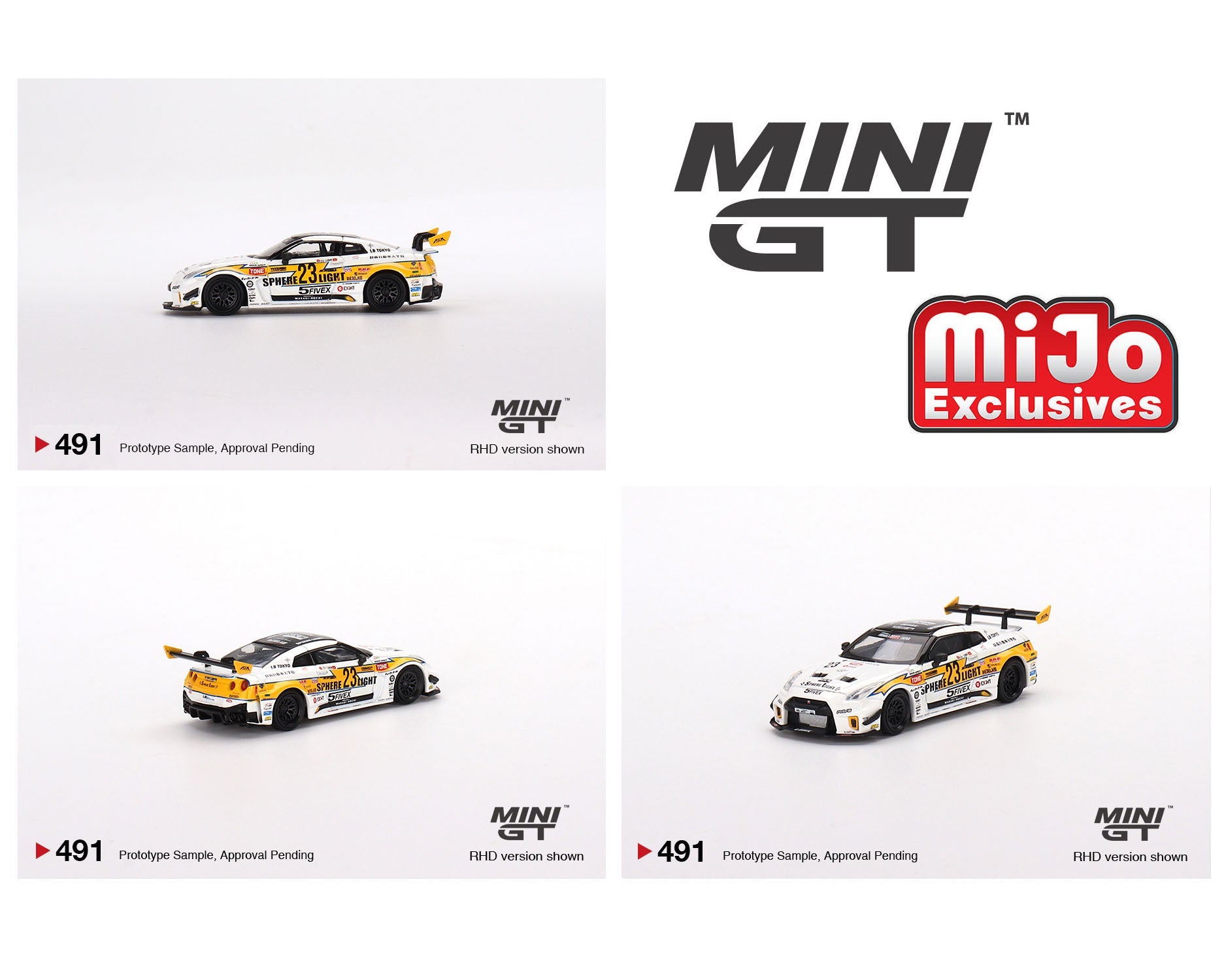 Nissan GT-R R35GT Silhouette LB Racing Formula Drift Mini GT Mijo