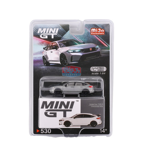 (Chase)Honda Civic Type R Championship 2023 White Mini GT Mijo Exclusive Big J's Garage