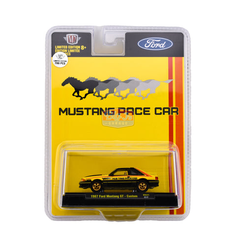 (Chase)1987 Ford Mustang GT Pace Car Hobby Exclusive M2 Machines Big J's Garage