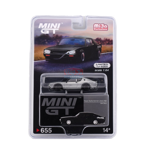 (Chase)Nissan Skyline Kenmeri Liberty Walk Black Mini GT Mijo Exclusives Big J's Garage