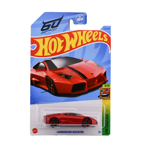 2023 Hot Wheels Red Lamborghini Reventon 224/250 HW Exotics 8/10 Big J's Garage