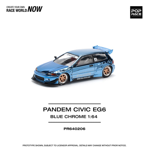 PANDEM CIVIC EG6 - BLUE CHROME Pop Race - Big J's Garage