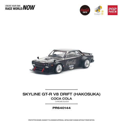 Nissan Skyline GT-R V8 Drift Hakosuka Coca Cola Black Chrome Pop Race - Big J's Garage