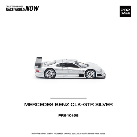 MERCEDES-BENZ AMG CLK GTR - SILVER Pop Race - Big J's Garage