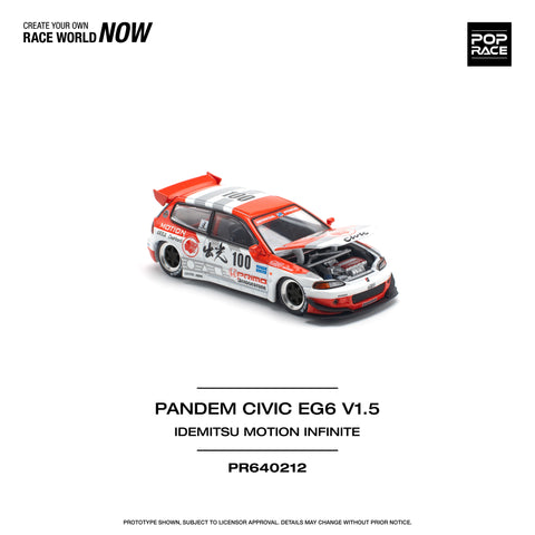 Honda Civic EG6 Pandem V1.5 Idemitsu Motion Infinite Pop Race - Big J's Garage