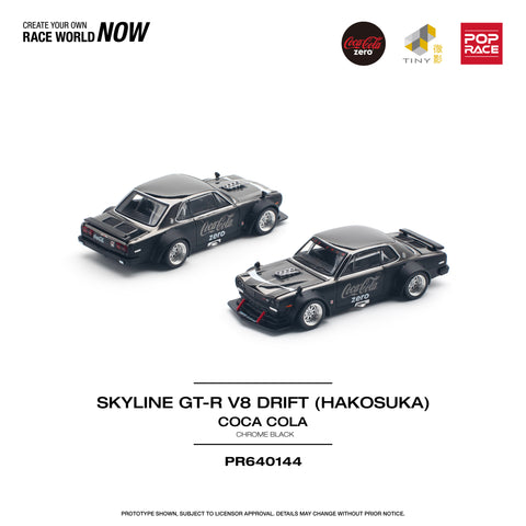 Nissan Skyline GT-R V8 Drift Hakosuka Coca Cola Black Chrome Pop Race - Big J's Garage