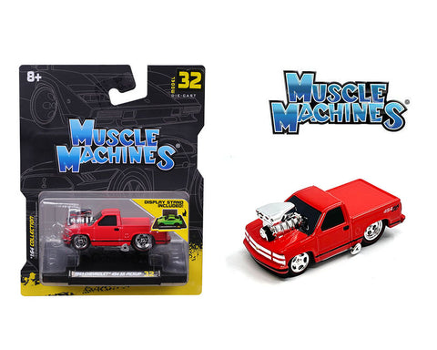 1993 Chevrolet 454 SS Pickup Truck Limited Edition Red 1:64 Muscle Machines - Big J's Garage