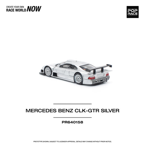 MERCEDES-BENZ AMG CLK GTR - SILVER Pop Race - Big J's Garage