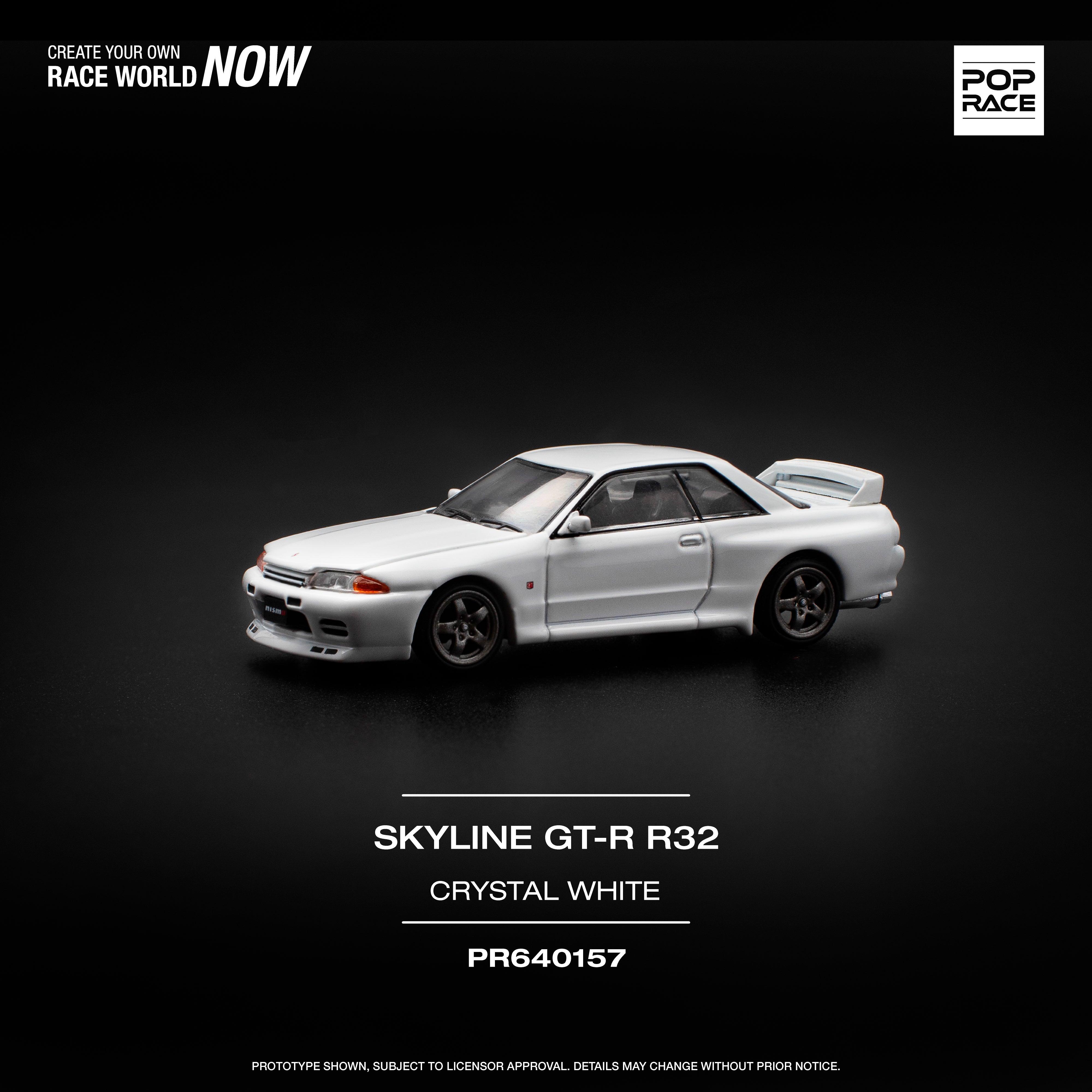 (Pre-Order) Nissan Skyline GT-R R32 Crystal White Pop Race