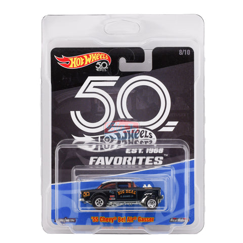 Hot Wheels 2018 50th Anniversary Favorites Black '55 Chevy Bel Air (Chase) - Big J's Garage