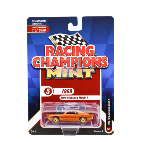 (Chase) 1969 Ford Mustang Mach 1 Wimbledon White Racing Champions Big J's Garage