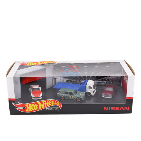 Hot Wheels Premium Nissan Diorama Box Set Exclusive Datsun 510 Wagon Laurel