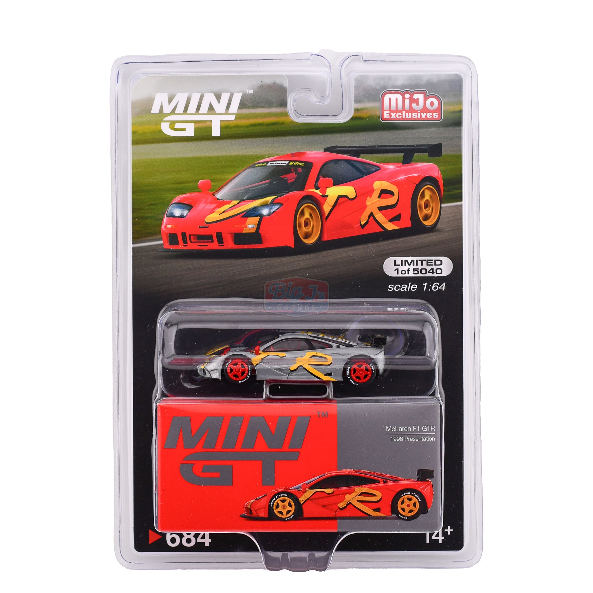 (Chase)McLaren F1 GTR 1996 Presentation Mini GT MiJo Exclusives Big J's ...