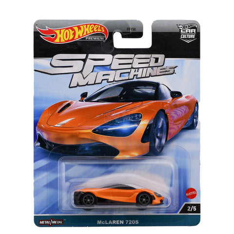 Hot Wheels Premium McLaren 720S (Orange) 2023 Car Culture Speed Machines Big J's Garage