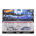 Hot Wheels Premium Car Culture 2-Pack Lamborghini Aventador Coupe and Lamborghin Big J's Garage