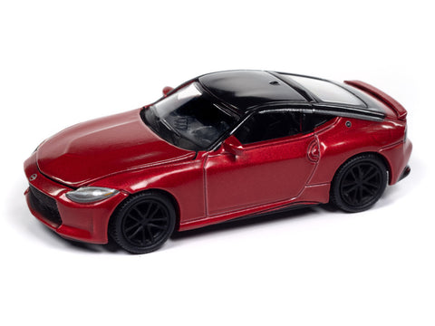 2023 Nissan Z - Passion Red Tri-Coat w/Black Roof Auto World Premium 6 Car Assortment (Sealed Case) 2024 Release 2 Mix A - Big J's Garage