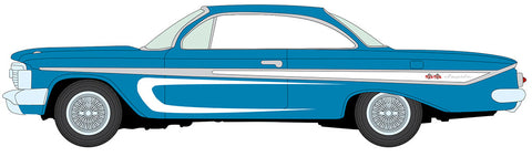 1961 Chevy Impala SS 409 (Scrapin’)-Metallic Blue w/White&nbsp; Johnny Lightning Street Freaks Assortment 2024 Release 1B Sealed Case of 6 - Big J's Garage