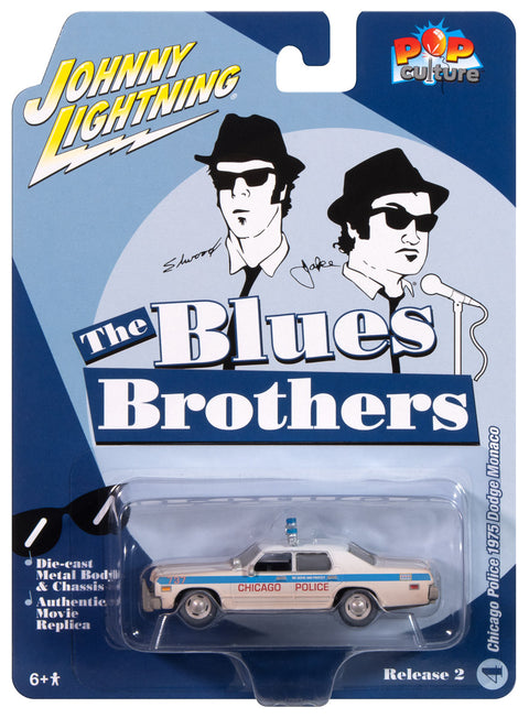 1975 Dodge Monaco Chicago Police White (Dirty Version) Johnny Lightning - Big J's Garage