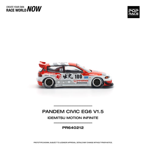 Honda Civic EG6 Pandem V1.5 Idemitsu Motion Infinite Pop Race - Big J's Garage