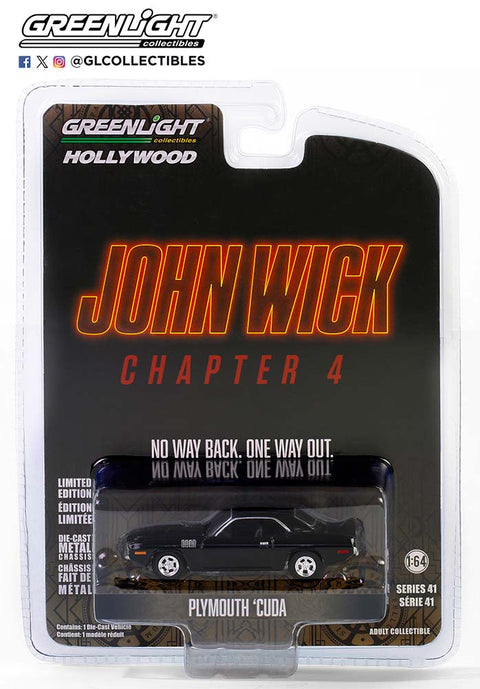 Plymouth 'Cuda Hollywood Series 41 John Wick Greenlight Collectibles - Big J's Garage