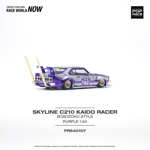 Nissan Skyline C210 Kaido Racer Bosozoku Style Purple Chrome Silver Pop Race - Big J's Garage