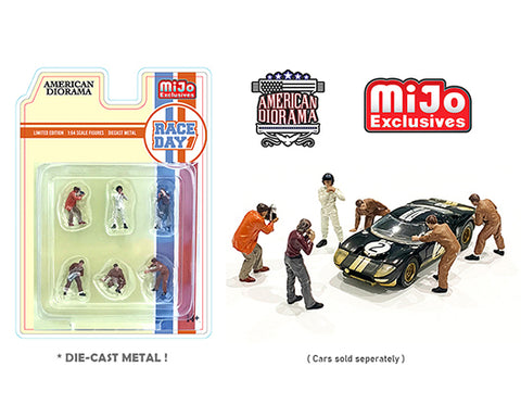 American Diorama 1:64 Mijo Exclusive Figures Race Day 1 Big J's Garage