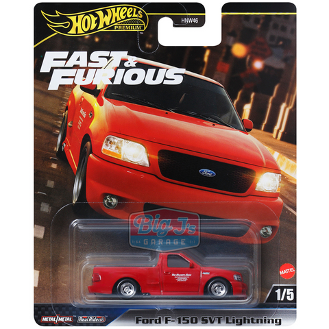 Ford F-150 SVT Lightning Fast and Furious Mix H Hot Wheels 5-Car Assortment - Big J's Garage