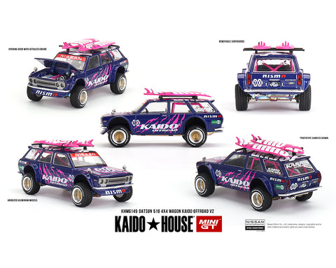 Nissan Datsun 510 Wagon 4x4 Kaido Offroad V2 Purple Kaido House x Mini GT - Big J's Garage