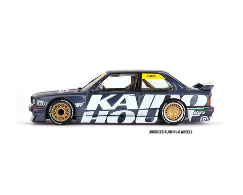 BMW M3 (E30) Kaido Works V1 Dark Blue Kaido House x Mini GT - Big J's Garage