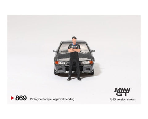 Nissan Skyline GT-R (R32) Nismo Gunmetal W/ Matsuda Figure – Tsugio Matsuda Collection Mini GT - Big J's Garage