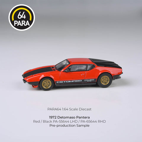 1972 De Tomaso Pantera Red/Black - Lights Down LHD Para 64 - Big J's Garage