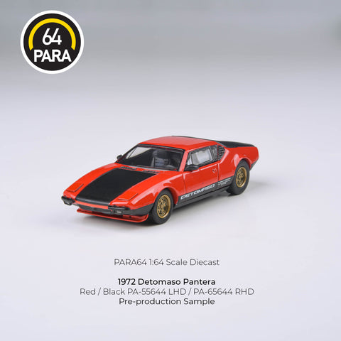 1972 De Tomaso Pantera Red/Black - Lights Down LHD Para 64 - Big J's Garage