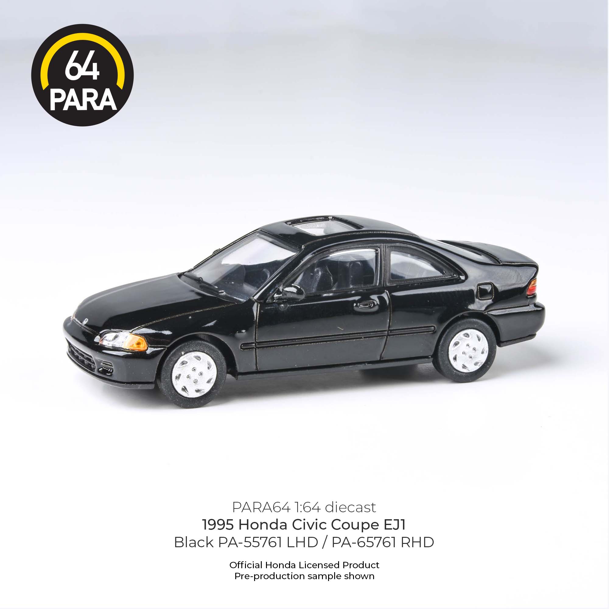 (Pre-Order) 1995 Honda Civic Coupe EJ1 Black LHD Para64