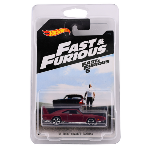 '69 Dodge Charger Daytona Fast and Furious 6 Hot Wheels In Sterling Protector - Big J's Garage