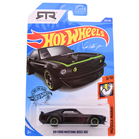 '69 Ford Mustang Boss 302 Muscle Mania Hot Wheels - Big J's Garage