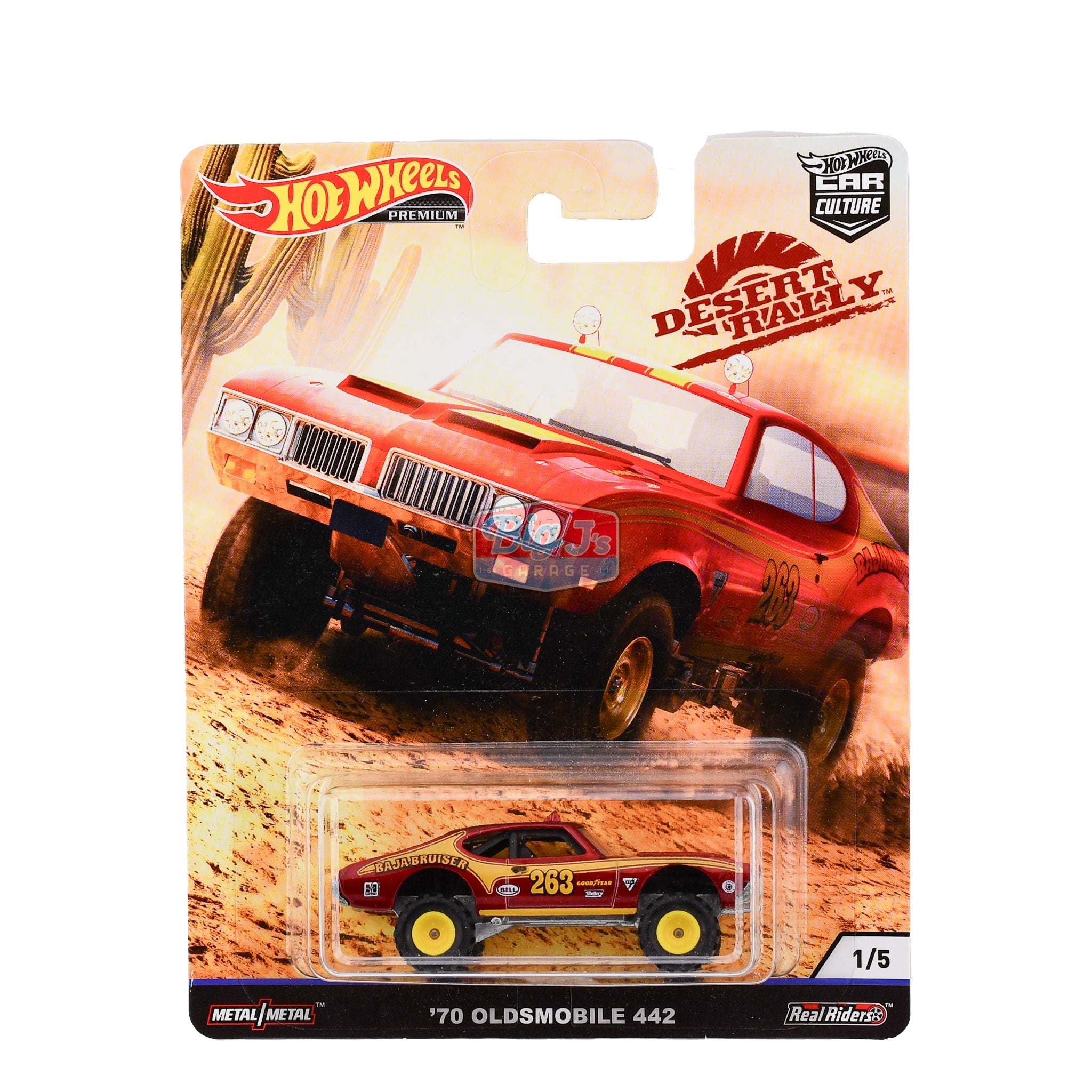 Hot Wheels '70 Oldsmobile 442 Red Cutlass Car Culture Desert Rally ...