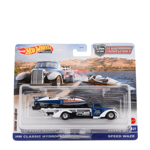 Hot Wheels Team Transport HW Classic Hydroplane & Speed Waze - Big J's Garage