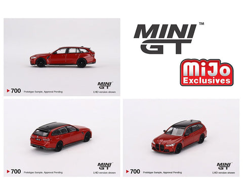 (Pre-Order) BMW M3 Competition Touring (G81) Toronto Red Metallic Mini GT Mijo Exclusives - Big J's Garage
