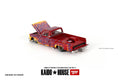 (Pre-Order) Chevrolet Silverado Dually on Fire V1 Red With Flames Kaido House x Mini GT - Big J's Garage