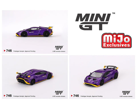 (Pre-Order) Lamborghini Huracan STO Viola Pasifae Purple Mini GT Mijo Exclusives - Big J's Garage