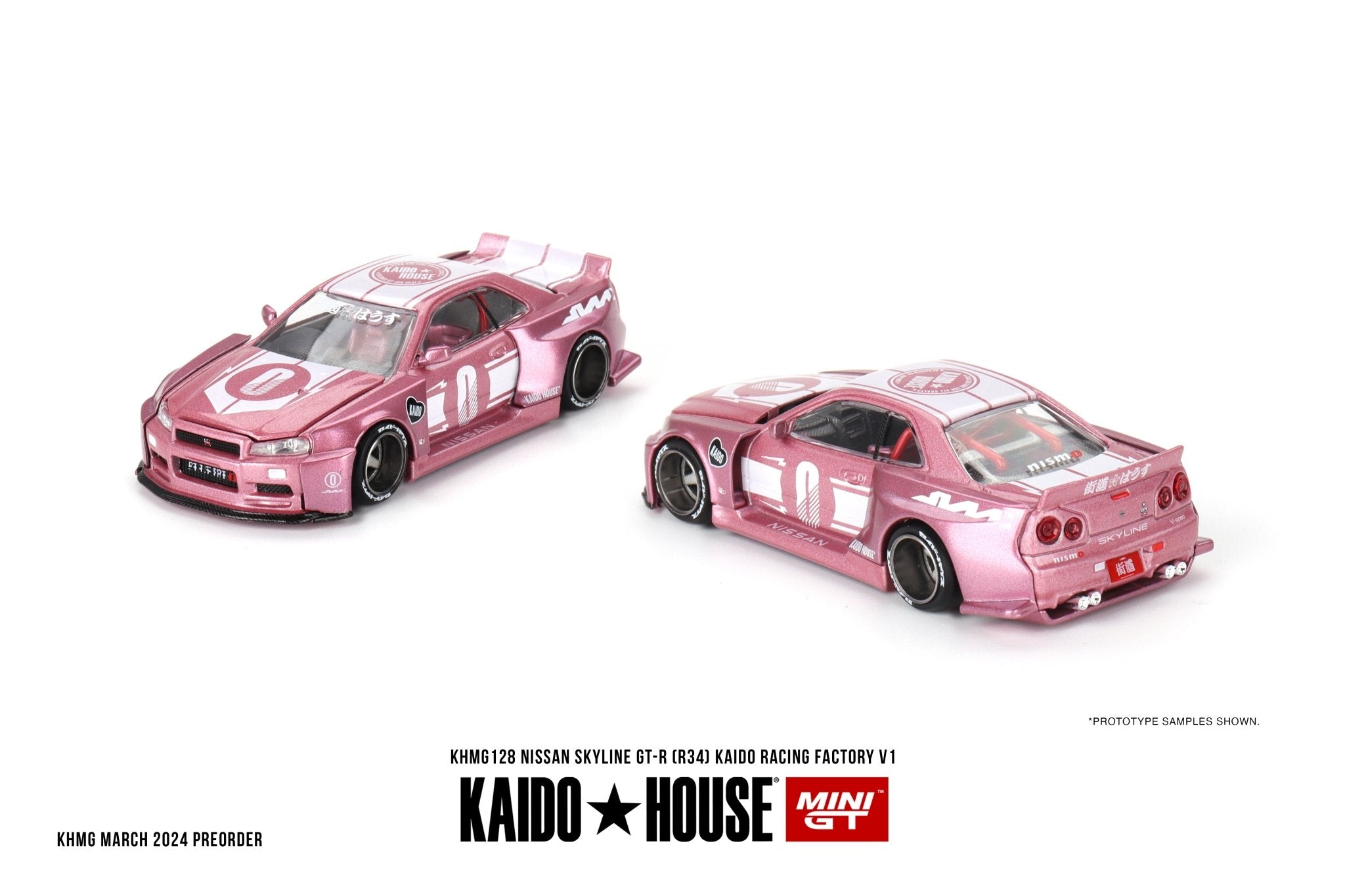 Nissan Skyline GT-R R34 Factory Pink Kaido House Big J's Garage