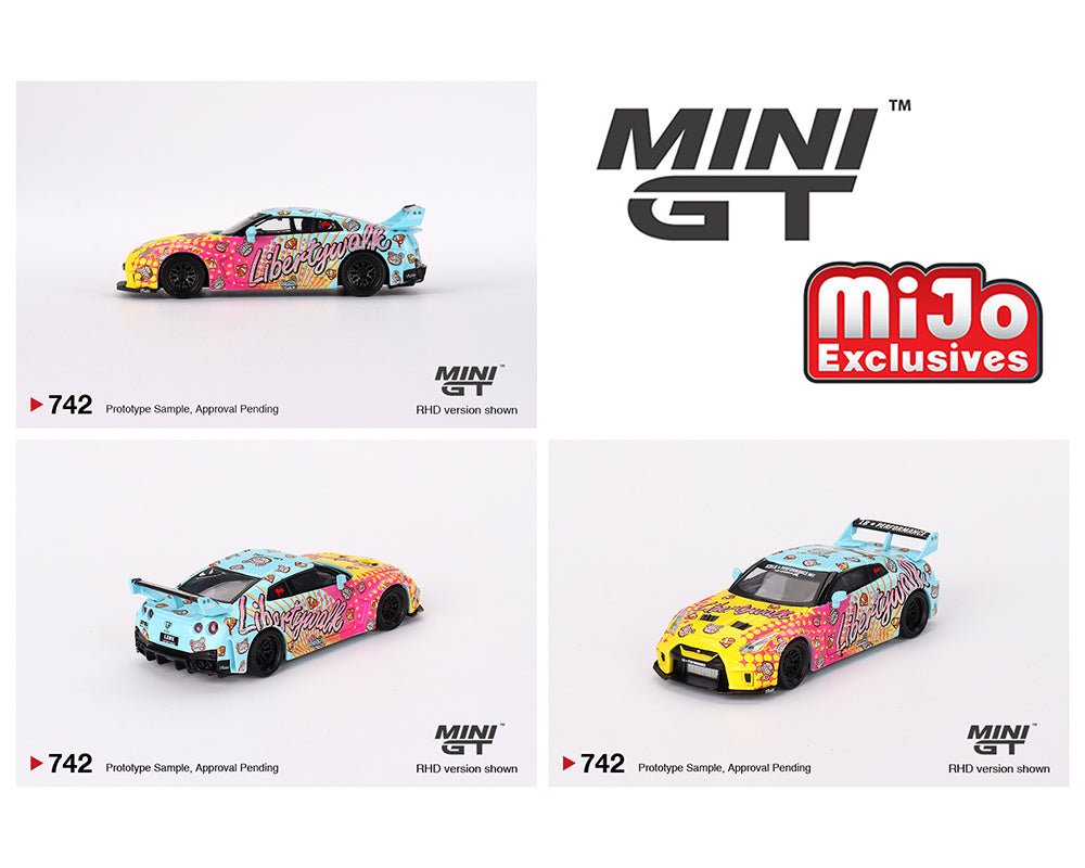 Nissan Skyline GT-R R35 Liberty Walk KUMA Mini GT Mijo Big J's Garage