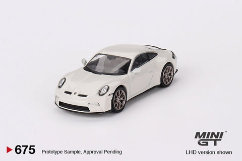 (Pre-Order) Porsche 911 (992) GT3 Touring Crayon White Mini GT Mijo Exclusives - Big J's Garage