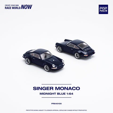 (Pre-Order) Porsche Singer Monaco Midnight Blue Pop Race - Big J's Garage