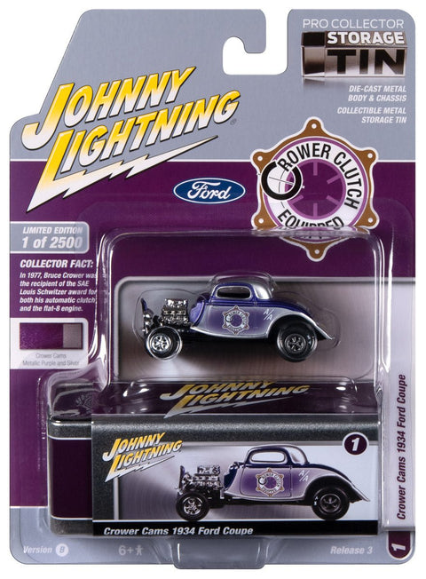1934 Ford Coupe Crower Cams Purple & Silver Johnny Lightning - Big J's Garage