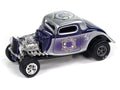 1934 Ford Coupe Crower Cams Purple & Silver Johnny Lightning - Big J's Garage