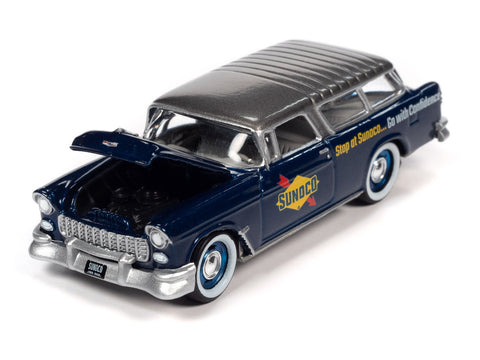1955 Chevy Nomad w/Enclosed Trailer (Sunoco) Johnny Lightning - Big J's Garage