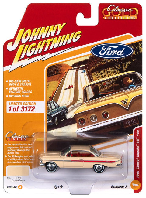 1961 Chevrolet Impala Coronna Cream Johnny Lightning - Big J's Garage