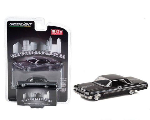 1964 Chevrolet Impala SS Lowrider Black Greenlight Collectibles Mijo Exclusive - Big J's Garage